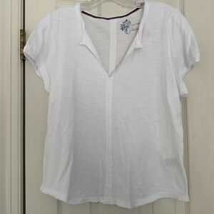 Anthropologie white heathered tshirt 
Brand new, never worn!